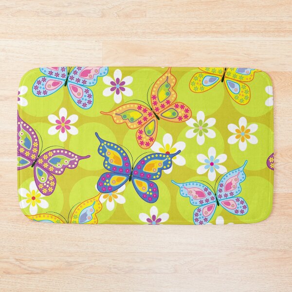 Item preview, Seamless pattern with colored butterflies and flowers. designed and sold by orgus88.