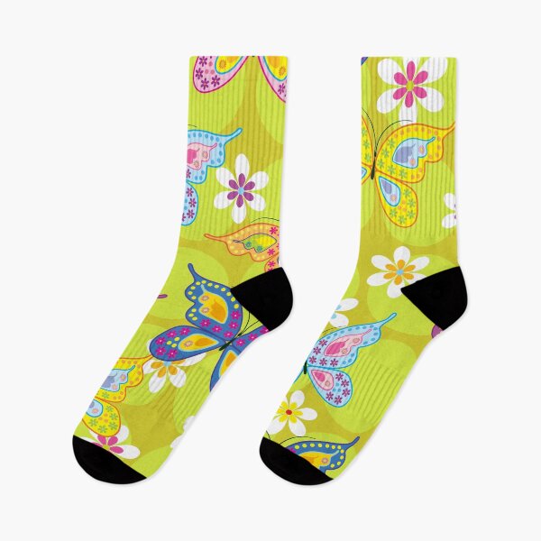 Item preview, Seamless pattern with colored butterflies and flowers. designed and sold by orgus88.