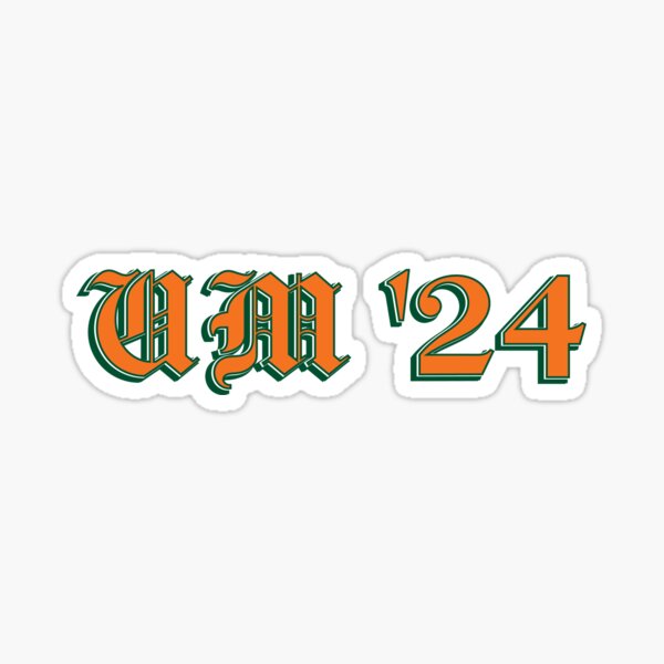 "UMiami 2024 Sticker" Sticker for Sale by AashviPatel Redbubble