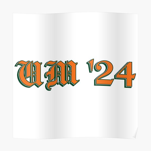 "UMiami 2024 Sticker" Poster for Sale by AashviPatel Redbubble