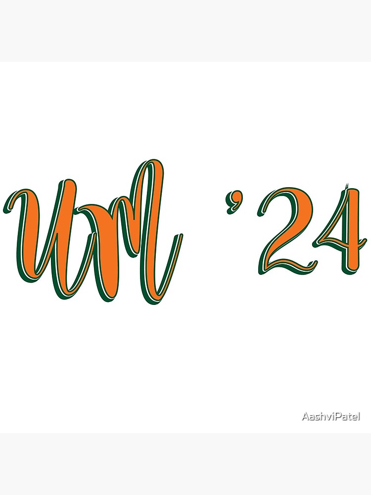 "UMiami 2024 Sticker" Poster by AashviPatel Redbubble