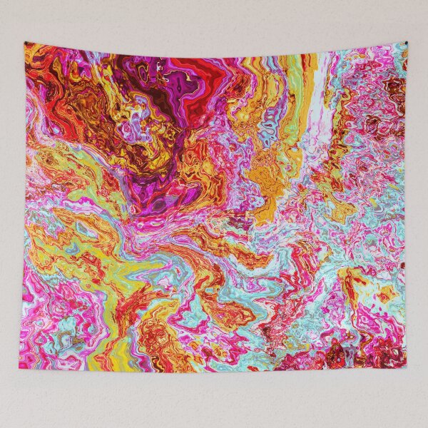 Item preview, Oil slick vibrant pink  blue yellow designed and sold by TheWhitney0o.