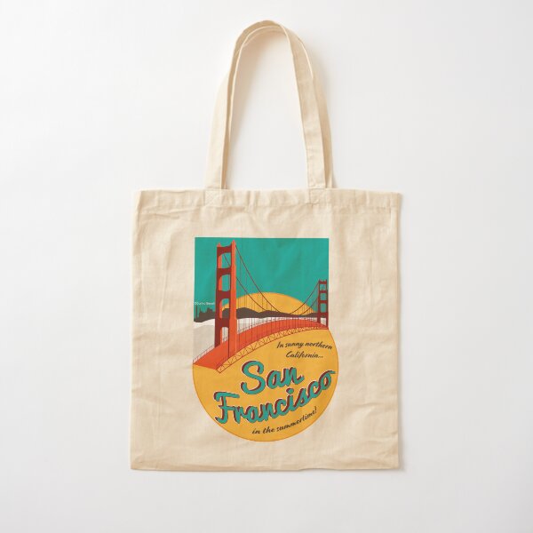 Autocollant rétro de San Francisco Tote bag classique