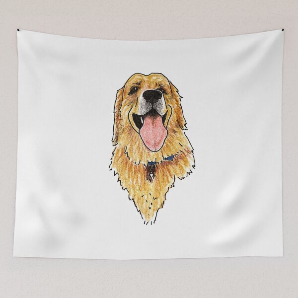 Item preview, A Very Happy Handdrawn Golden Retriever designed and sold by BusyBee Argentina.