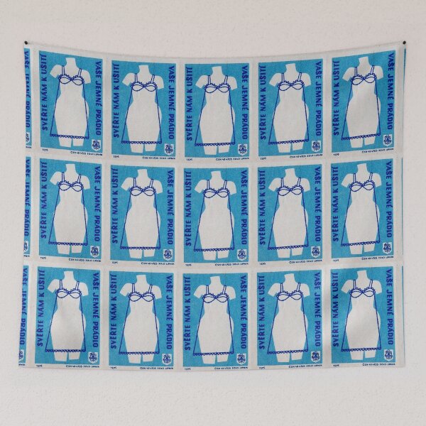 Item preview, Vintage Dress in Blue Matchbox Cover designed and sold by Peace,Love & Art.