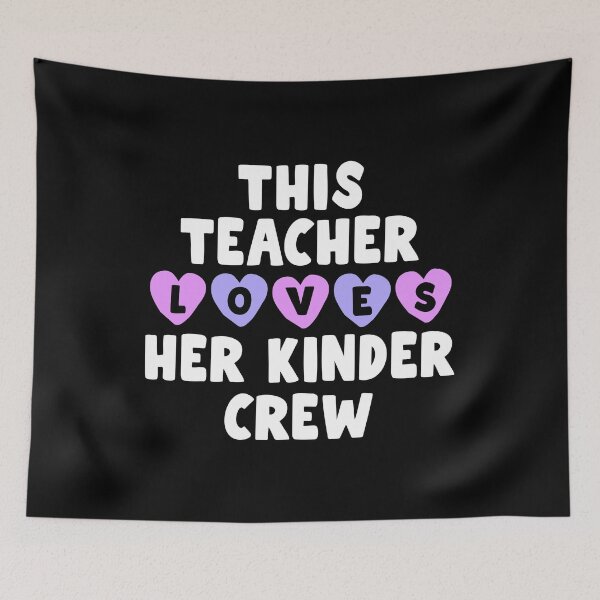 Item preview, This Teacher Loves Her Kinder Crew Kindergarten Valentines designed and sold by 14thFloor.