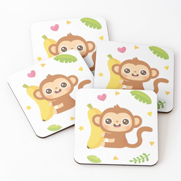 Item preview, Cute Monkey and Banana Pattern designed and sold by rustydoodle.
