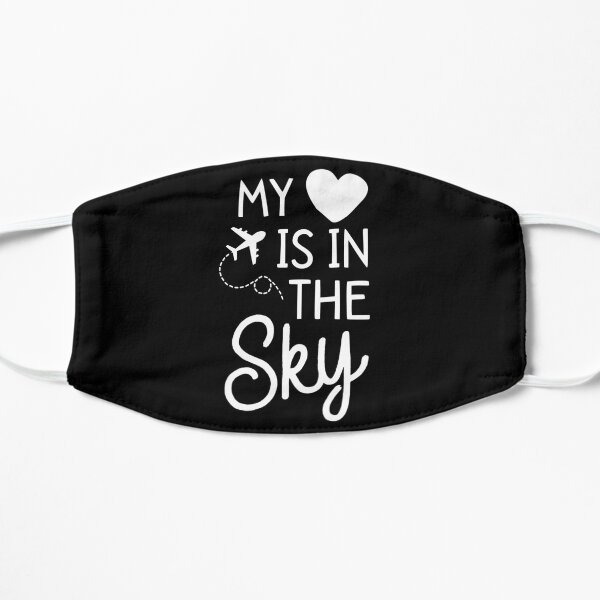 Flight Attendant Shirt For Women Mom My Heart Is In The Sky Mask