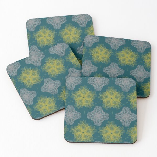 Item preview, Teal, Mustard and Grey Abstract Pattern designed and sold by shadowbright.