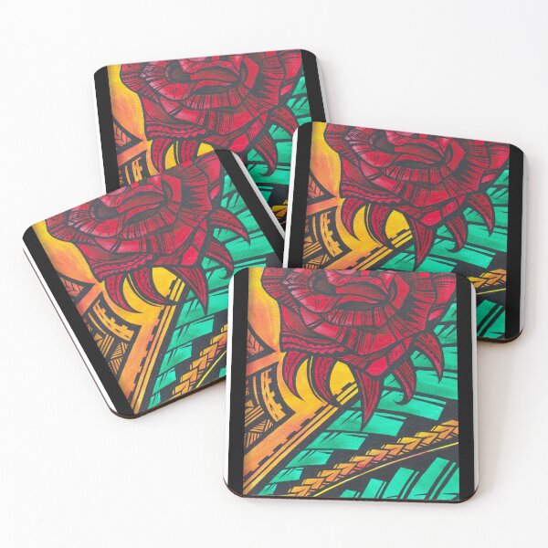 Item preview, samoan tribal rose designed and sold by ARTSHACKPRINTS.