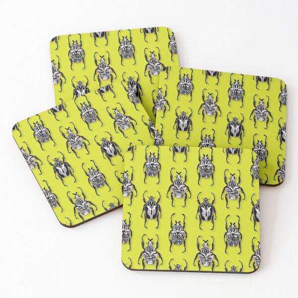 Item preview, Goliath Beetles on Lime Green - Goliathus designed and sold by somecallmebeth.