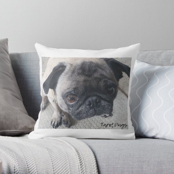 Tarot Pug Rosie Throw Pillow