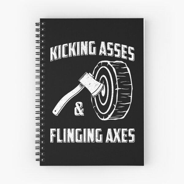 Item preview, Funny Axe Throwing Kicking Asses & Flinging Axes graphic designed and sold by jakehughes2015.