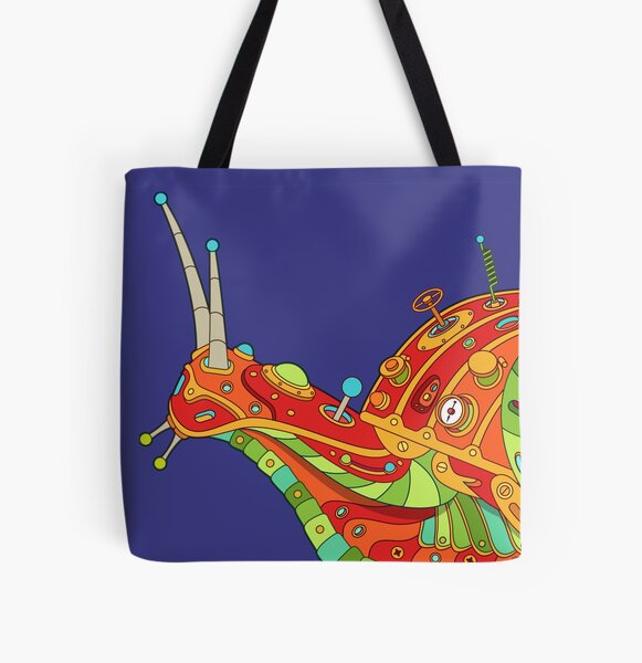 Snail All Over Print Tote Bag
