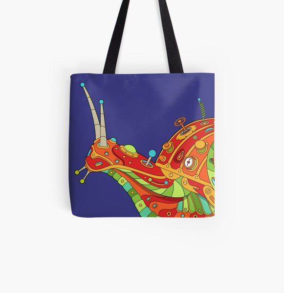 Snail All Over Print Tote Bag