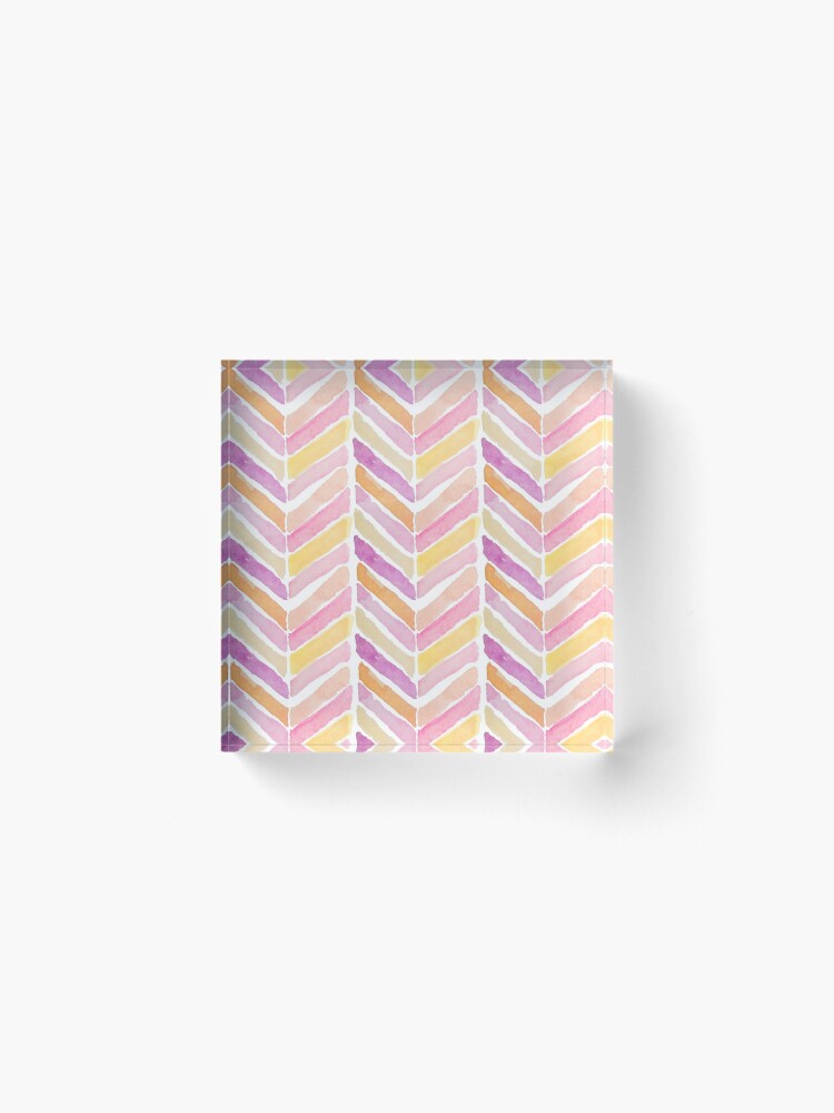 Alternate view of Watercolours soft mosaics Acrylic Block