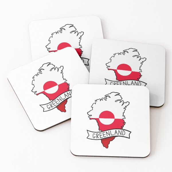 Item preview, Greenland Flag Map Sticker designed and sold by Drawingvild.