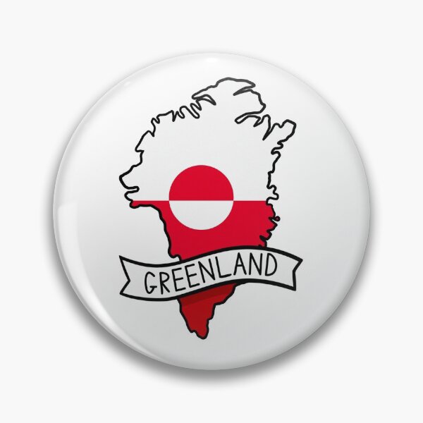 Item preview, Greenland Flag Map Sticker designed and sold by Drawingvild.