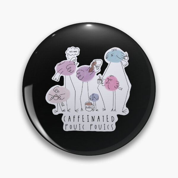 Item preview, Caffeinated Pouic Pouics / Cute Coffee Dates designed and sold by Nathalie Aynié.