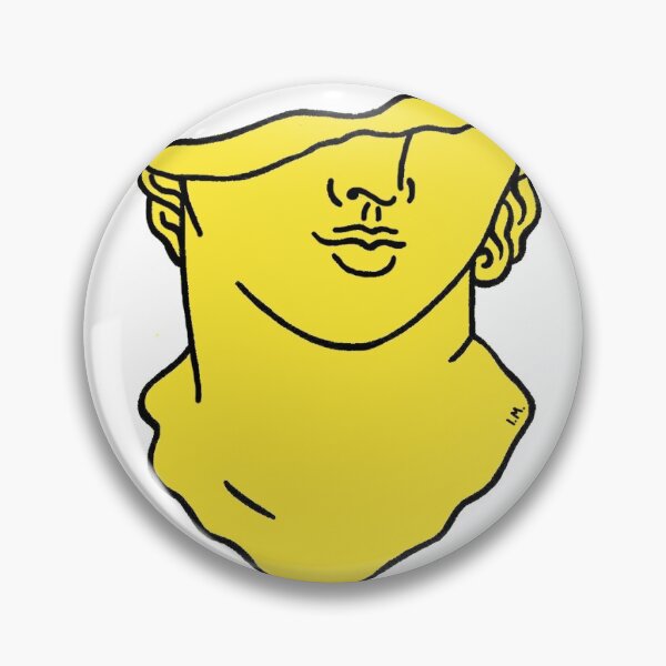 Item preview, Yellow Greek Bust Sticker designed and sold by artbyibby.