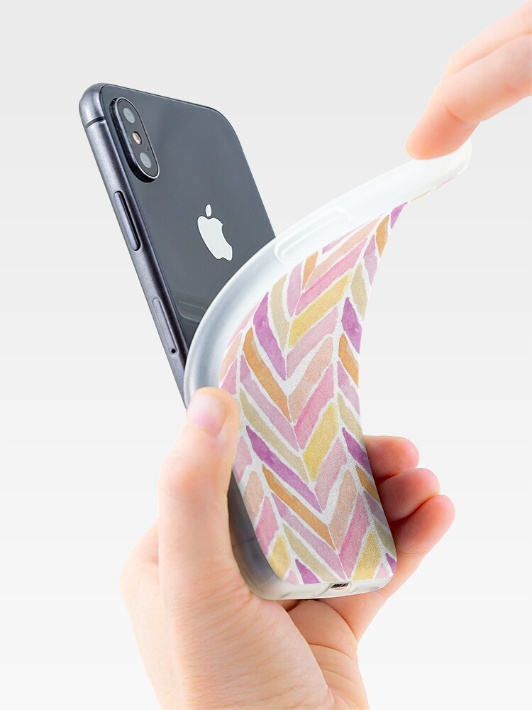 Alternate view of Watercolours soft mosaics iPhone Case