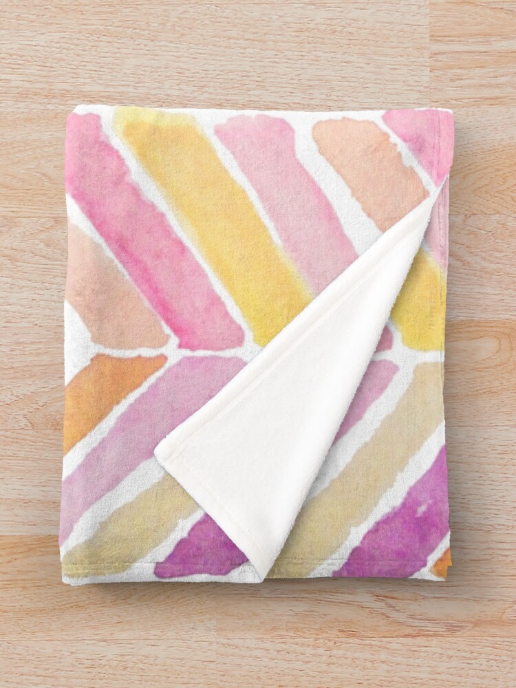 Alternate view of Watercolours soft mosaics Throw Blanket