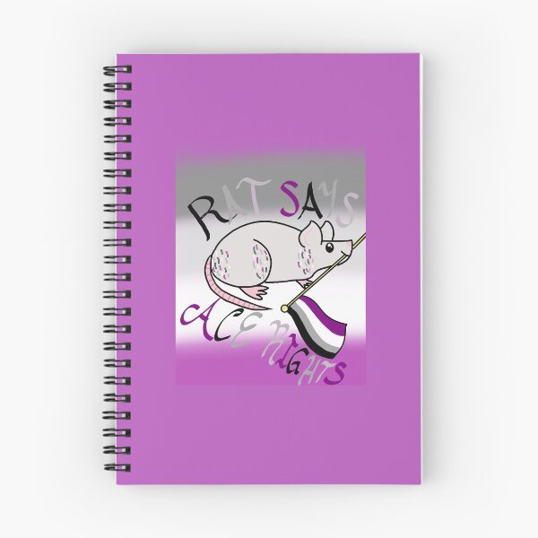 Item preview, Rat says Ace Rights pastel flag background  designed and sold by gay-teen-artist.