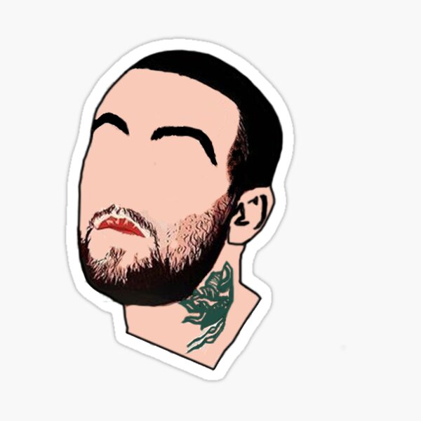 Mac Miller Face art Sticker