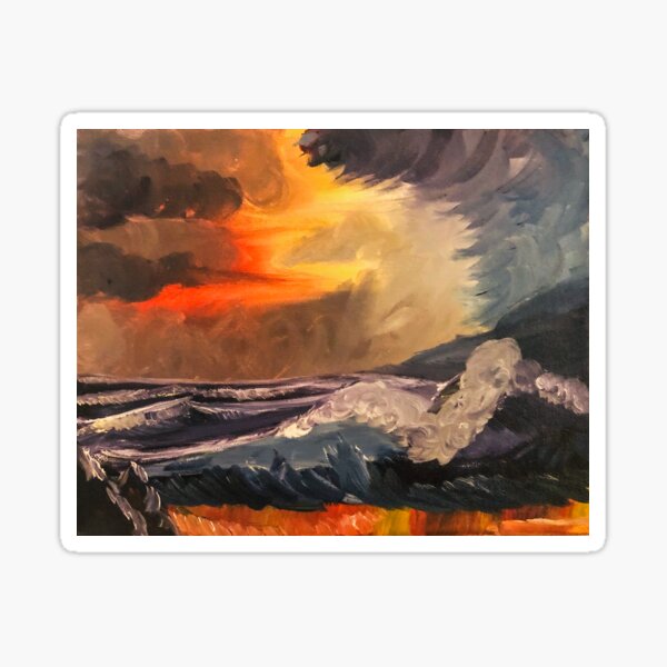 A Storm at Sunset Sticker