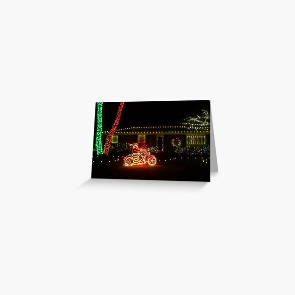 Santa Trying Modern Mode of Transportation Greeting Card