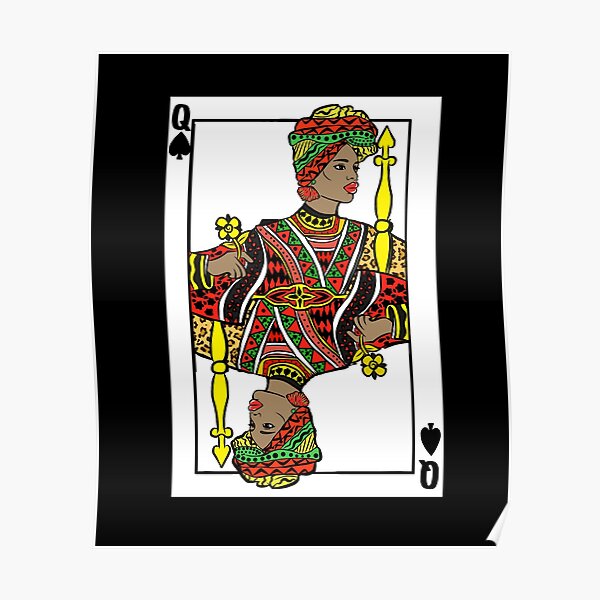 "Queen Of Spades African American Card Halloween Gift African Queen