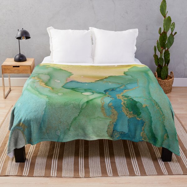 Aperçu de l'œuvre Turquoise Summer Brass Sand créée et vendue par EjRielDesign.