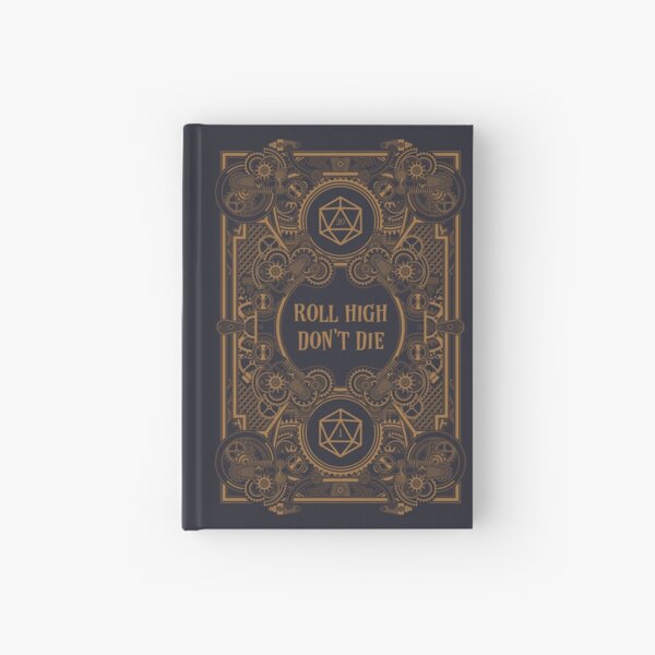 Roll High Dont Die Natural 20 Steampunk D20 Dice RPG Hardcover Journal