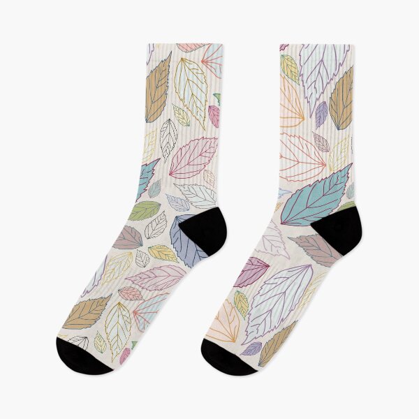 Item preview, Subtle pastel powder colors leaves botanical pattren designed and sold by EarthyPlanty.