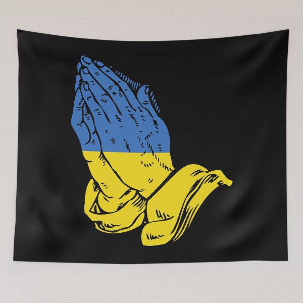 Item preview, Praying Hands Ukraine Flag  designed and sold by Kiwi-Tienda2017.