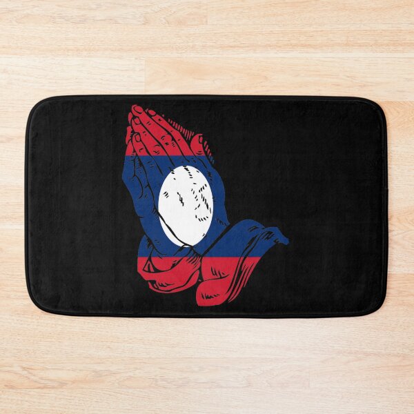 Item preview,  Praying Hands Laos Flag  designed and sold by Kiwi-Tienda2017.
