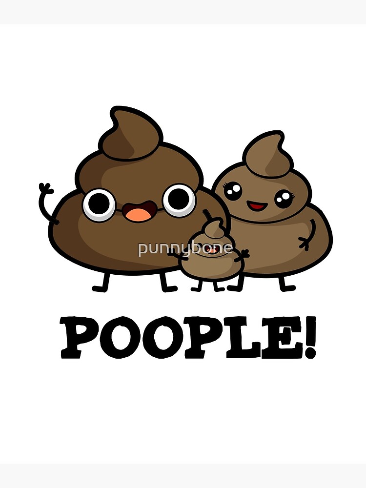 Lámina fotográfica «Poople Cute Poop Pun» de punnybone Redbubble