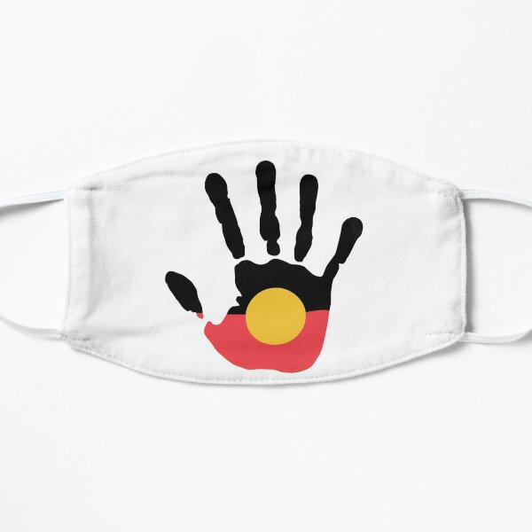 Aboriginal Flag Aboriginal Lives Matter Flat Mask