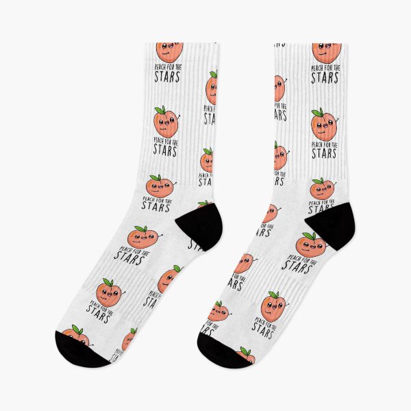 Item preview, Peach For The Stars Funny Fruit Puns  designed and sold by punnybone.