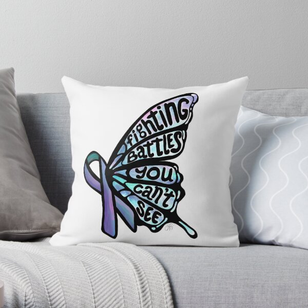 Butterfly - Fighting Battles You Can’t See Throw Pillow