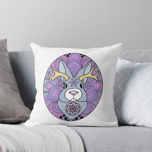 Item preview, Mystical jackalope zentangle drawing  designed and sold by emmbelle-.