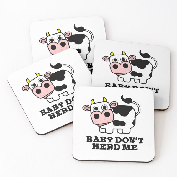Item preview, Baby Don't Herd Me Funny Cow Puns  designed and sold by punnybone.