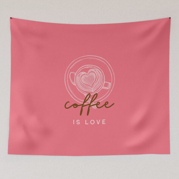 Item preview, Caffeine Lover Quote Coffee is love heart designed and sold by javes93.
