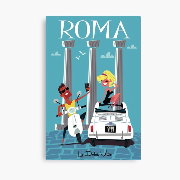 Rome travel poster Canvas Print