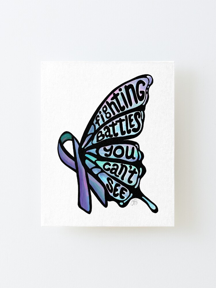Alternate view of Butterfly - Fighting Battles You Can’t See Mounted Print