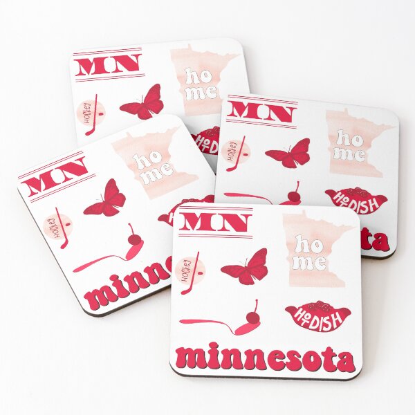 Item preview, Red Watercolor Minnesota US State Pack designed and sold by The-Goods.