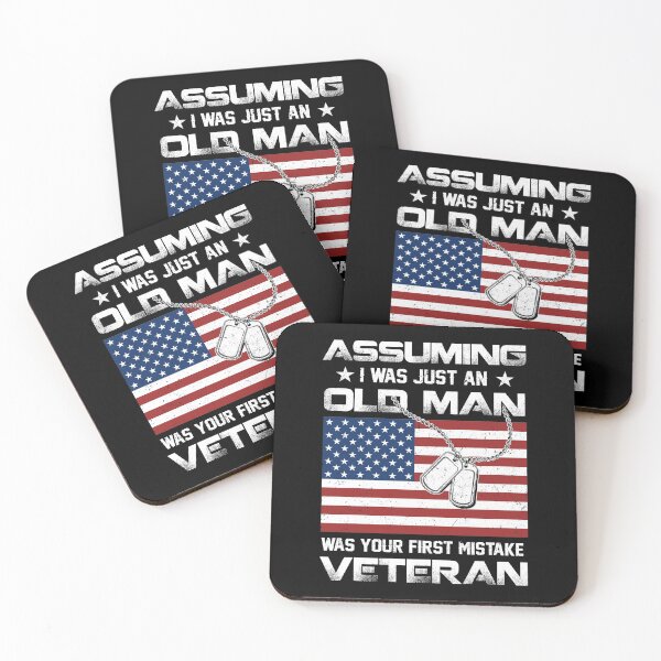 Item preview, Cool Assuming First Mistake Old Man Birthday Shirt American Flag Veteran Fathers Day designed and sold by tuanitus.