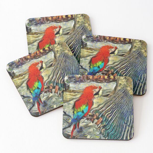 Item preview, Tropical Bird in Rhodes Greece Square KPA designed and sold by karynpeters.