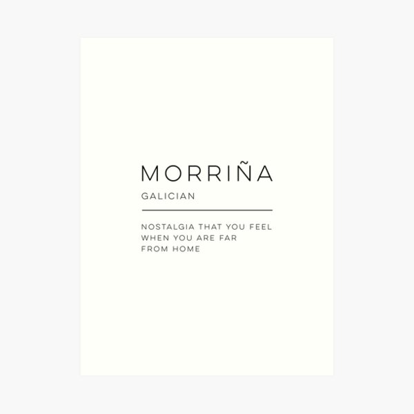 Definición morriña Lámina artística