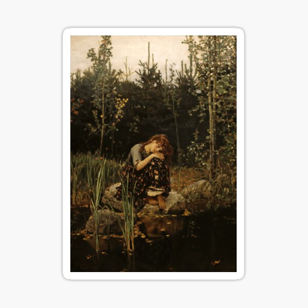 Alenushka - Viktor Vasnetsov (1848 – 1926) Sticker